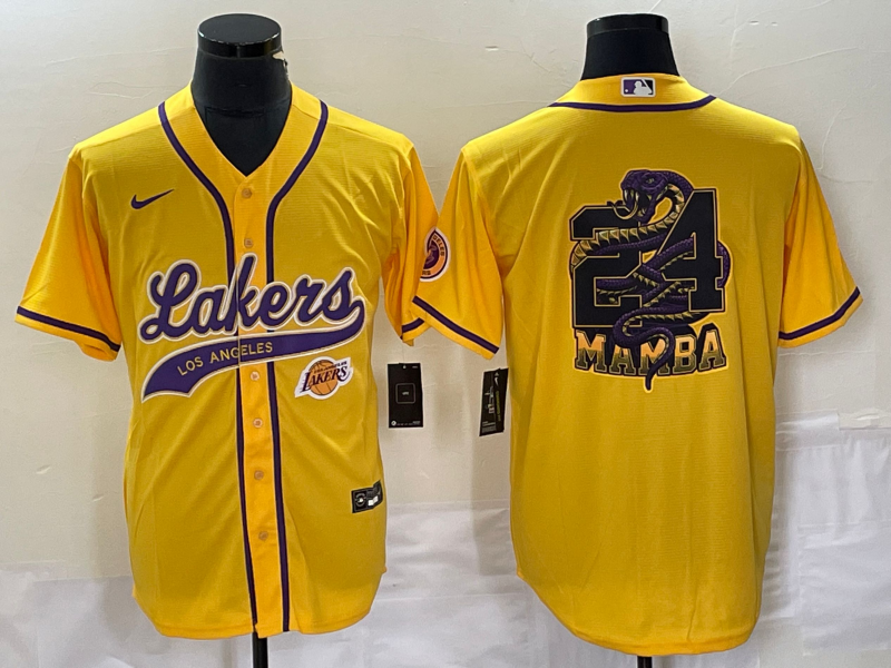 Men Los Angeles Lakers #24 Bryant yellow 2024 NBA Jersey202411200102->los angeles lakers->NBA Jersey
